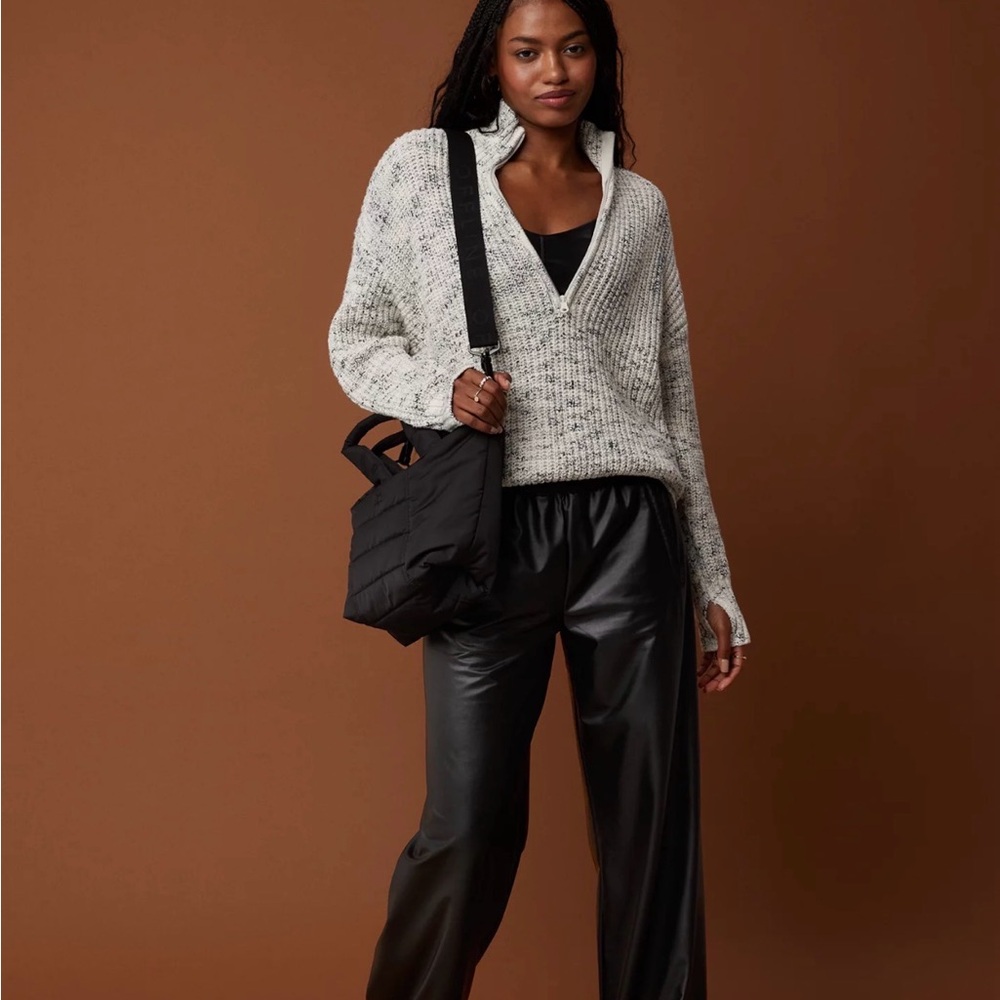 Offline by aerie faux leather pants in black- nwot